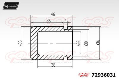 72936031 MAXTECH Поршень, корпус скобы тормоза