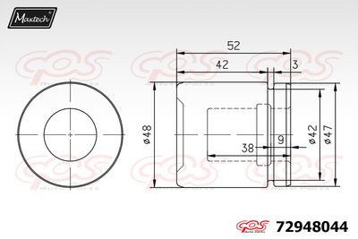 72948044 MAXTECH Поршень, корпус скобы тормоза