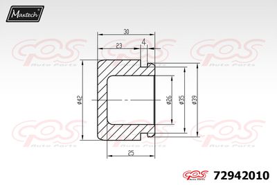 72942010 MAXTECH Поршень, корпус скобы тормоза