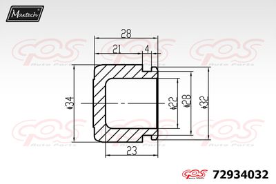 72934032 MAXTECH Поршень, корпус скобы тормоза