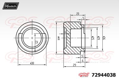 72944038 MAXTECH Поршень, корпус скобы тормоза