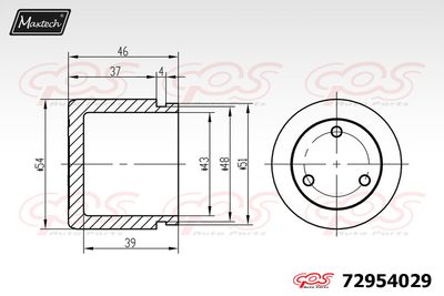 72954029 MAXTECH Поршень, корпус скобы тормоза