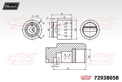 72938058 MAXTECH Поршень, корпус скобы тормоза