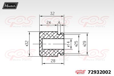 72932002 MAXTECH Поршень, корпус скобы тормоза