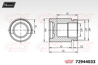 72944033 MAXTECH Поршень, корпус скобы тормоза