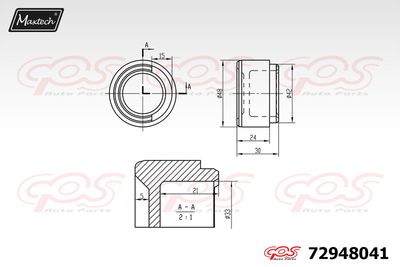 72948041 MAXTECH Поршень, корпус скобы тормоза