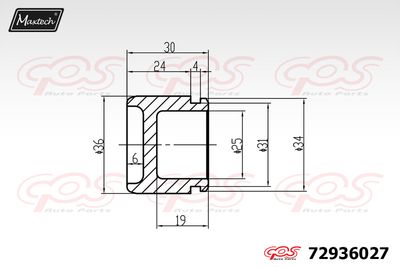 72936027 MAXTECH Поршень, корпус скобы тормоза