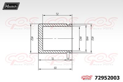 72952003 MAXTECH Поршень, корпус скобы тормоза