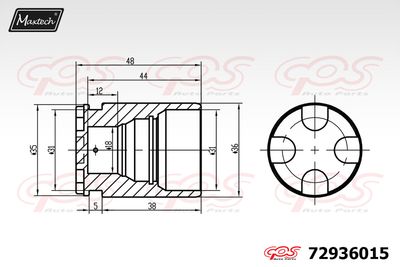 72936015 MAXTECH Поршень, корпус скобы тормоза