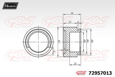 72957013 MAXTECH Поршень, корпус скобы тормоза