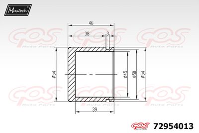 72954013 MAXTECH Поршень, корпус скобы тормоза