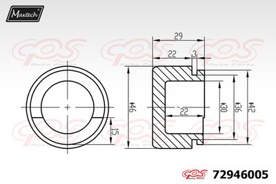 72946005 MAXTECH Поршень, корпус скобы тормоза