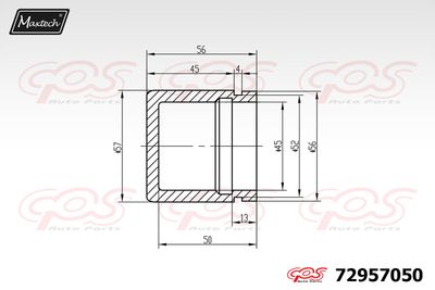 72957050 MAXTECH Поршень, корпус скобы тормоза