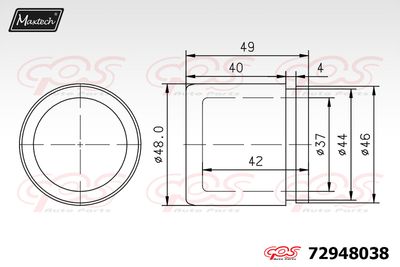 72948038 MAXTECH Поршень, корпус скобы тормоза