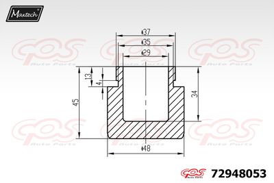 72948053 MAXTECH Поршень, корпус скобы тормоза