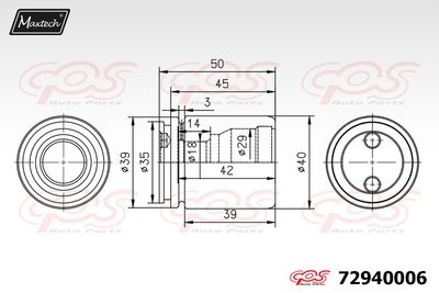 72940006 MAXTECH Поршень, корпус скобы тормоза