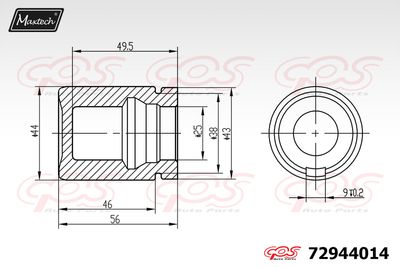 72944014 MAXTECH Поршень, корпус скобы тормоза