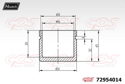 72954014 MAXTECH Поршень, корпус скобы тормоза