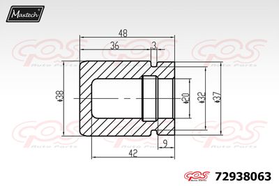 72938063 MAXTECH Поршень, корпус скобы тормоза