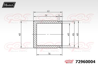 72960004 MAXTECH Поршень, корпус скобы тормоза