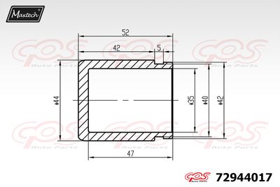 72944017 MAXTECH Поршень, корпус скобы тормоза