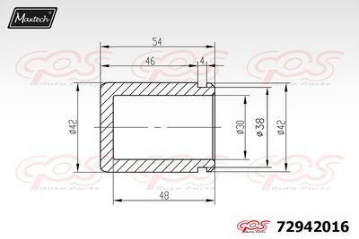 72942016 MAXTECH Поршень, корпус скобы тормоза