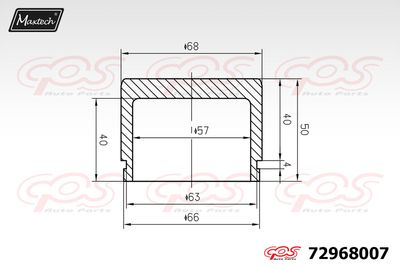 72968007 MAXTECH Поршень, корпус скобы тормоза