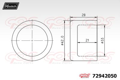 72942050 MAXTECH Поршень, корпус скобы тормоза