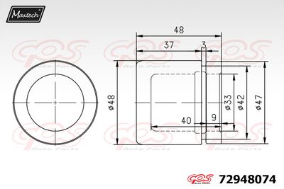 72948074 MAXTECH Поршень, корпус скобы тормоза