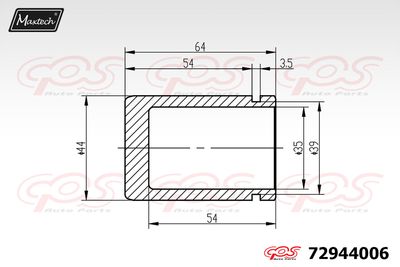 72944006 MAXTECH Поршень, корпус скобы тормоза