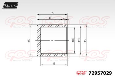 72957029 MAXTECH Поршень, корпус скобы тормоза