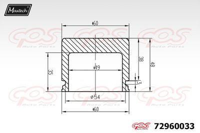 72960033 MAXTECH Поршень, корпус скобы тормоза