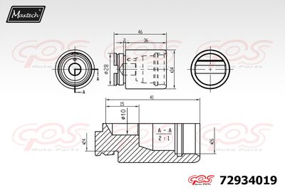 72934019 MAXTECH Поршень, корпус скобы тормоза