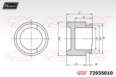 72935010 MAXTECH Поршень, корпус скобы тормоза