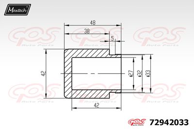 72942033 MAXTECH Поршень, корпус скобы тормоза