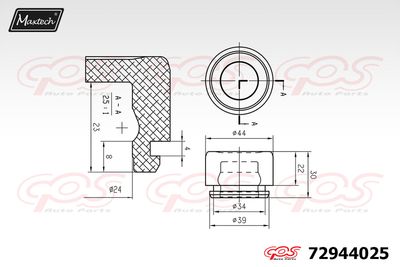 72944025 MAXTECH Поршень, корпус скобы тормоза