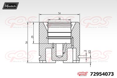 72954073 MAXTECH Поршень, корпус скобы тормоза