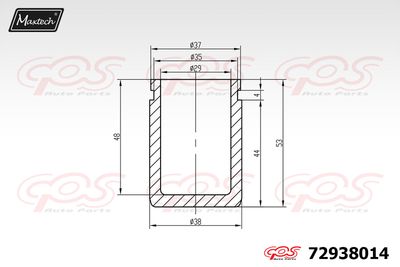 72938014 MAXTECH Поршень, корпус скобы тормоза