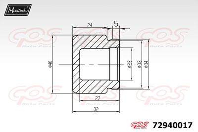 72940017 MAXTECH Поршень, корпус скобы тормоза