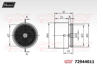 72944011 MAXTECH Поршень, корпус скобы тормоза