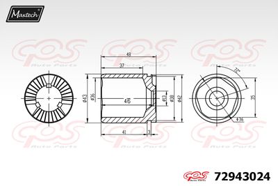 72943024 MAXTECH Поршень, корпус скобы тормоза