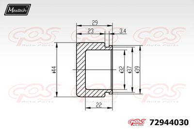 72944030 MAXTECH Поршень, корпус скобы тормоза