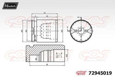 72945019 MAXTECH Поршень, корпус скобы тормоза