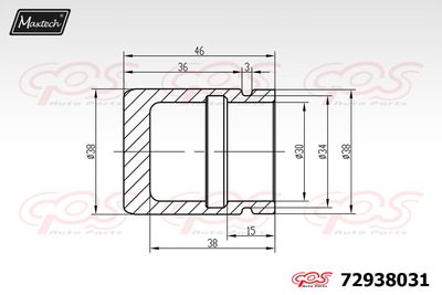 72938031 MAXTECH Поршень, корпус скобы тормоза