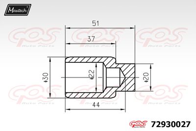 72930027 MAXTECH Поршень, корпус скобы тормоза