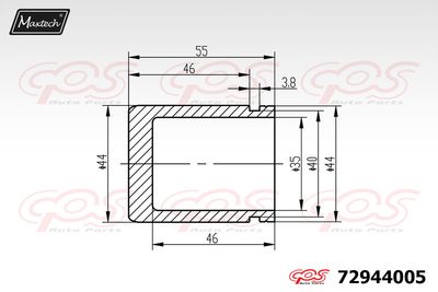 72944005 MAXTECH Поршень, корпус скобы тормоза