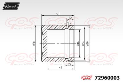 72960003 MAXTECH Поршень, корпус скобы тормоза