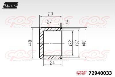 72940033 MAXTECH Поршень, корпус скобы тормоза