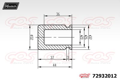 72932012 MAXTECH Поршень, корпус скобы тормоза