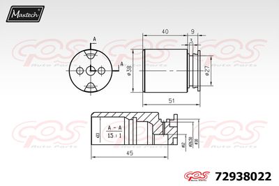 72938022 MAXTECH Поршень, корпус скобы тормоза